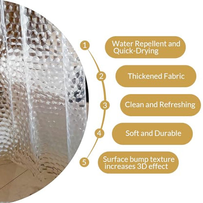 NTBAY EVA Shower Curtain Liner, 36 x 72, 6 Gauge, Clear Water Cube | Water-repellent EVA Liner with 3 Bottom Magnets, 12 Reinforced Grommets, and 12 Plastic Hooks - color: Clear Water Cube, size: 36"W x 72"L (Pack of 1)