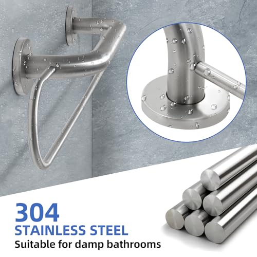 FSA Eligible, Grab Bar for Bathroom with Towel Holder, 31" Towel Rack Wall Mounted, 16" Grab Bars with Towel Rack, Safety Bar for Shower, Grab Bars for Elderly for Wall, Stainless Steel Towel Racks - style: 31 inch wide upgrade