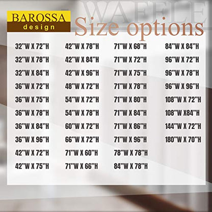 Barossa Design Waffle Weave Stall Fabric Shower Curtain 32 x 72, White | Hotel Luxury Spa, 230 GSM Thick Fabric, Water Repellent, Machine Washable, 32W x 72H for Narrow Stall - color: White, size: 32"W x 72"L (Pack of 1)