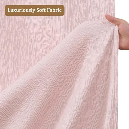 Aiyufeng 3D Textured Pink Shower Curtain for Bathroom, Fabric Shower Curtain Soft Cloth & Hotel Spa Quality, Luxury Boho Bathroom Curtains, Machine Washable, Pink, 72x72 Inches - color: Pink, size: 72"W x 72"L (Pack of 1)