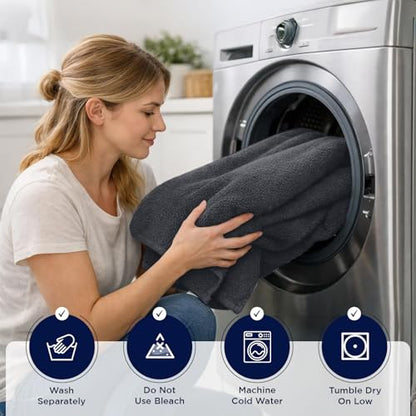 DAN River 2 Pack Bath Sheets Extra Large 35x70, Large Bath Towels for Adults, XL Oversized Heavy Duty Towel Set, 600 GSM 100% Ring Spun Cotton, Soft Quick Dry, Dark Gray - color: Charcoal, size: Bath Sheet 35x70" (PK 2)