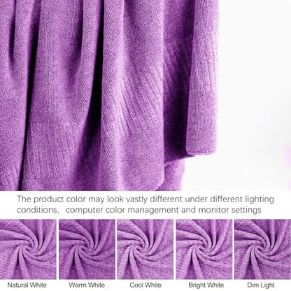 SEISSO Bath Towels, Extra Absorbent & Quick Drying Lightweight Fiber Towels, Premium Big Soft Bath Towel for Fitness, Spa, Sports Towels, Yoga Towel, Dark Purple(4 Pack) - color: Dark Purple