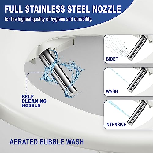 J-2R Smart Electric Bidet for Toilet Seat,For Elongated toilet,Warm water,Heated bidet toilet seat,Remote Control,Heated Dryer,Child Function,Stainless Steel Self-Cleaning Nozzle,LED Night Light - size: Elongated w/Remote