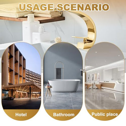 Shiny Polished Gold Bathroom Sink Faucet, Unique Design and Pop Up Drain - color: Shiny Polished Gold