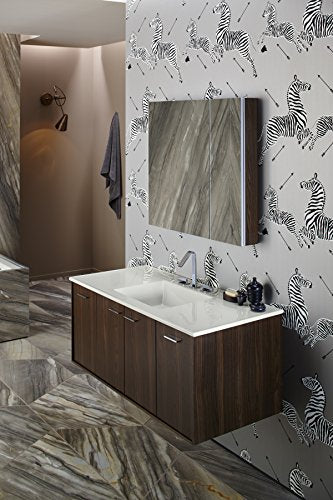 Kohler Verdera 34 in. W x 30 in. H Recessed or Surface Mount Medicine Cabinet with Flat Mirror - size: 34" W x 30"H, style: Flip Out Mirror