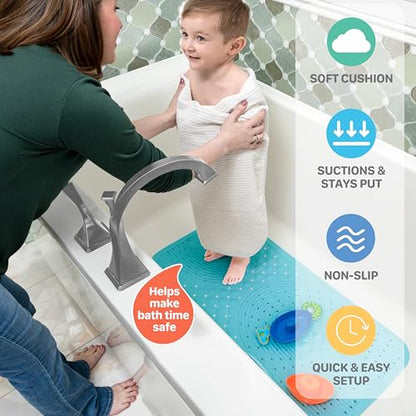 Nuby Cushioned Bath Mat | Aqua - color: Aqua