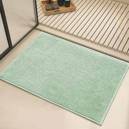 Bath Mat-Non-Slip Bathroom Floor Mats-Absorbent Quick Dry Low Pile Bathroom Rugs Fit Under Door-Bath Rug for Sink,Bathtub,Shower Room,24"×36",Sage Green - color: Sage Green, size: 24×36 inch
