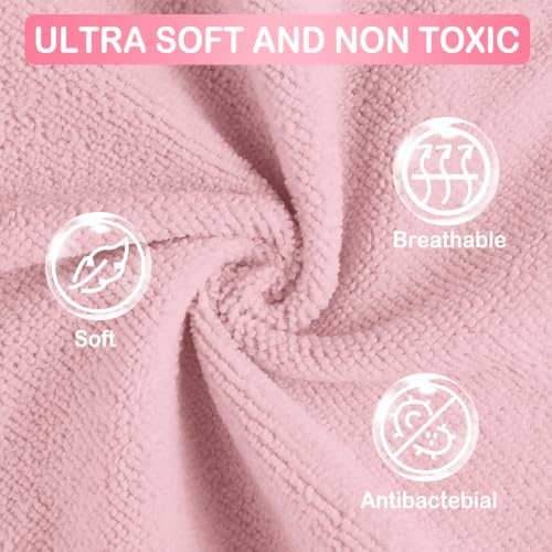 Softan Baby Washcloths, 24Pack Baby Wash Cloths Extra Soft & Ultra Absorbent, Baby Towels and Face Towels for Unisex Boys Girls Body, Washclothes Gentle on Sensitive Skin, 9x9 Pink Heart Strawberries - color: Pink Strawberries