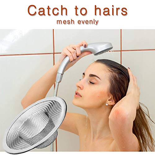 4pcs Heavy Duty Stainless Steel Kitchen Sink Strainer, 2.75" Top / 1" Mesh Metal Sink Strainer,Perfect for Kitchen Sink/Bathroom Bathtub Wash basin Floor drain balcony Drain Hole, Utility - size: 2.75"