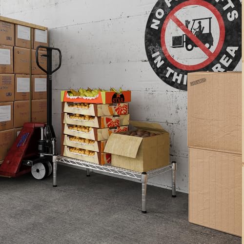 14" Deep x 30" Wide x 8" Height 1-Tier Wire Shelving Kit | NSF Commercial Storage Rack Unit - size: 14" Deep x 30" Wide