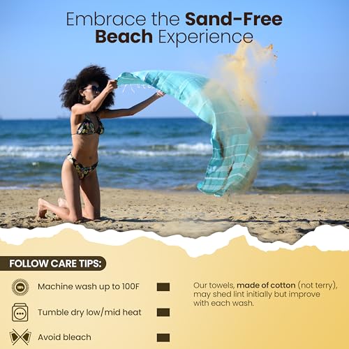 Gold CASE Turkish Beach Towel Set of 5 – 100% Cotton Beach Towels Oversized 70x38'' – MYRA Quick Dry Swim Towel – Lightweight Turkish Towels Set in Multi Color - color: Multi-1, size: Beach-Bath Towel Set of 5
