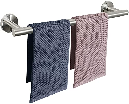 NearMoon Bath Towel Bar, Thicken Stainless Steel Shower Towel Rack Holder Wall Mounted for Bathroom, 26-lnch Overall Length-24-lnch Usable Hanging Space (1 Pack, Brushed Nickel) - color: Brushed Nickel, size: 26 Inch