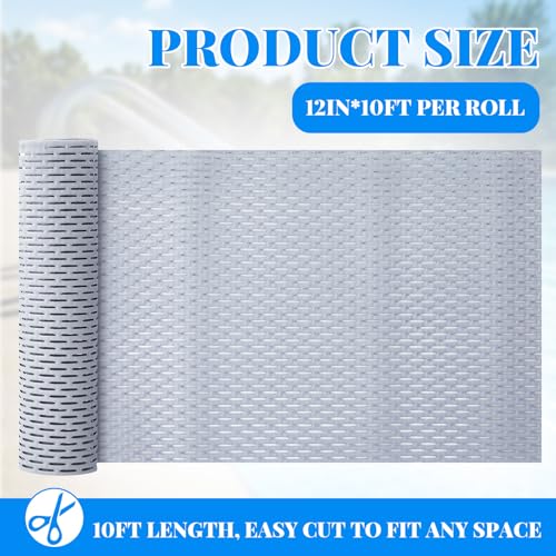 Nuanchu Non Slip Pool Drainage Mat 1 x 10 ft Heavy Duty PVC Wet Area Floor Mat with Fast Drainage Holes Cuttable for Swimming Pool Side, Bathroom, Spa, Patio, Commercial, Outdoor Walkway - size: 1 x 10 ft