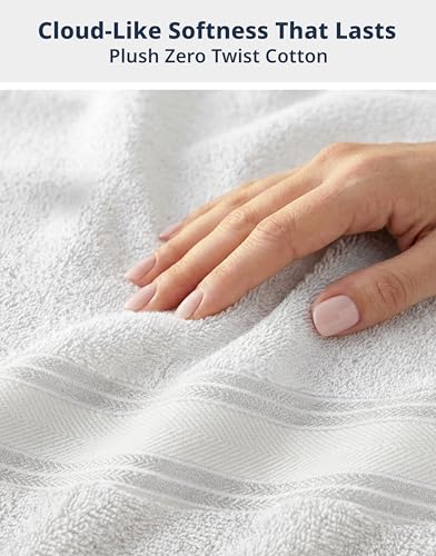 LANE LINEN Bath Sheets 100% Cotton 4 Pack Oversized Soft - White | Oversized Shower Sheets - Generously Sized, Oversized & Roomy, Lightweight & Breathable, Fade-Resistant Color - color: 01: White, size: 4 Piece Bath Sheets (35" x 66")
