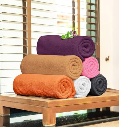 Towel and Linen Mart 100% Cotton 6 Pack Bath Towel Set, Quick Dry, Super Absorbent, Light Weight, Soft, (27 x 54 Pack of 6) (27 x 54 6 Pack, Plum, Pink, Beige, Grey, White, Peach) - color: Plum , Pink , Beige , Grey , White , Peach, size: 27 x 54 6 pack