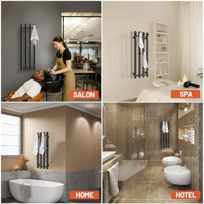 Paraheeter Towel Warmer, Towel Warmer Rack, Heated Towel Racks for Bathroom, Towel Heater, Towel Dryer, Wall Mounted, CSA Certified - size: 4bars-37.5"(L) x 11.9"(W)-VERTICAL