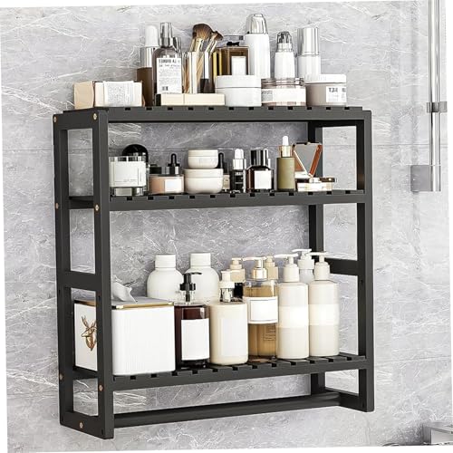 Bathroom Shelves Wall Mounted Over Toilet Bathroom Organizer with Towel Racks 3 Tier Over Toilet Shelf for Home Kitchen