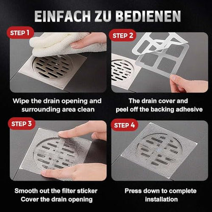 2026 New Disposable Shower Drain Hair Catcher - Square Screen Bathroom Floor Drain Protector (100pcs) - color: 100pcs