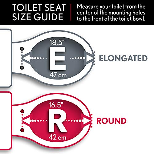 MAYFAIR Toilet Seat will Slow Close and Never Come Loose, ELONGATED, Long Lasting Plastic, White, 120SLOWE 000 - color: White, size: Elongated