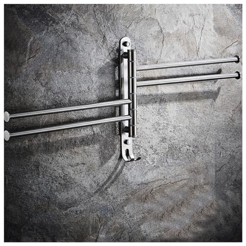 ZHOUXIAO Premium Stainless Steel Swing Out Towel Bar/Swivel Towel Racks for Bathroom Kitchen, Brushed Towel Bar Folding Arm Swivel Hanger Bathroom Storage Organizer Wall Mou 6Bars