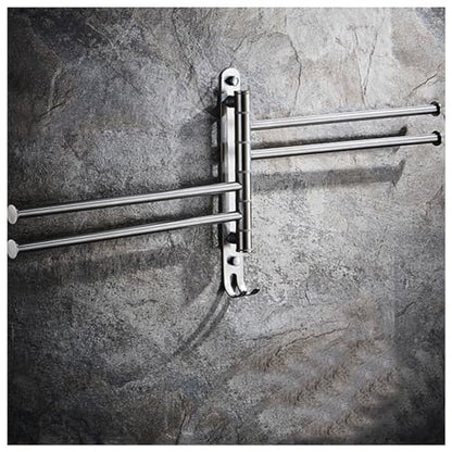 ZHOUXIAO Premium Stainless Steel Swing Out Towel Bar/Swivel Towel Racks for Bathroom Kitchen, Brushed Towel Bar Folding Arm Swivel Hanger Bathroom Storage Organizer Wall Mou 6Bars