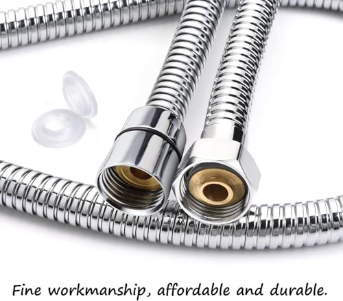 118 Inches Shower Hose,Bidet Hose,Chrome | 304 Stainless Steel, Handheld Shower Hose, G1/2 Thread Interface (0.8" or 20mm) - color: Chrome 1