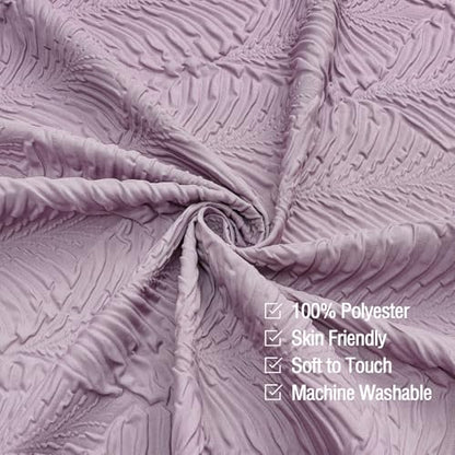 36x72 Small Stall Shower Curtain, Lavender Embossed Half Bath Curtain - color: Lavender, size: 36"W x 72"L (Pack of 1)