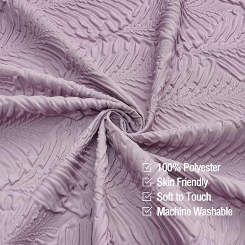 36x72 Small Stall Shower Curtain, Lavender Embossed Half Bath Curtain - color: Lavender, size: 36"W x 72"L (Pack of 1)