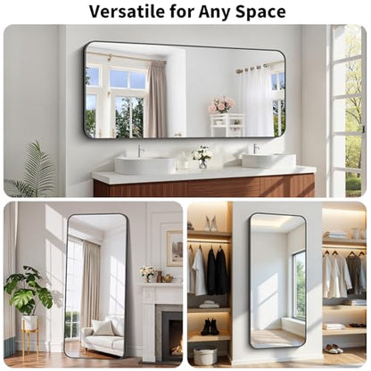 Koonmi Bathroom Wall Mirror,30x71 Inch Large Vanity Mirror for Over Sink - size: 71"L x 30"W