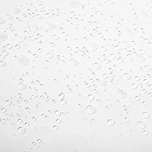 River Dream Modern Hotel Grade No Hooks Needed Shower Curtain with Snap in Liner White Standard-71 x 74"