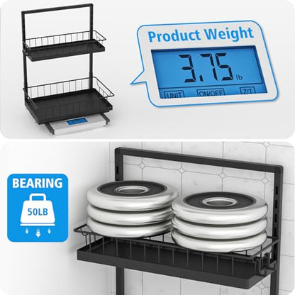WOWBOX 1 Pack Under Sink Organizer 2 Tier Slide Out Cabinet Organizer | Slide Out Drawer, Under Sink Organizers and Storage, Metal Organizing Rack for Kitchen, Bathroom, Pantry