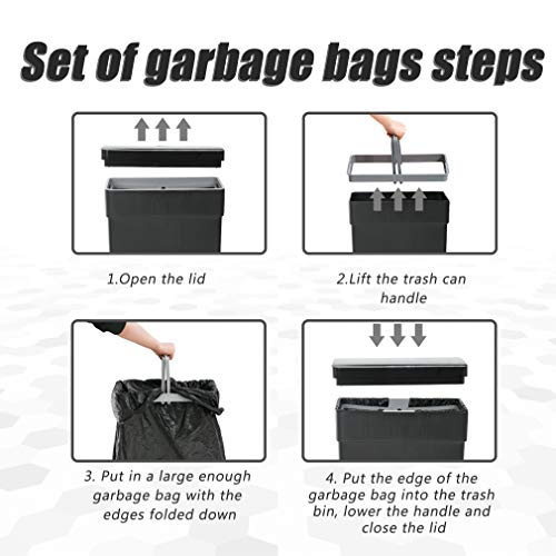 BestOffice 13 Gallon Trash Can Automatic Kitchen Trash Can Touch Free High-Capacity Garbage Can with Lid for Bedroom Bathroom Home Office 50 Liter (Black, 1) (1, Black) - color: Black