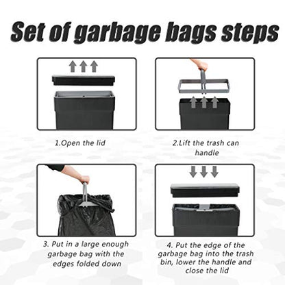 BestOffice 13 Gallon Trash Can Automatic Kitchen Trash Can Touch Free High-Capacity Garbage Can with Lid for Bedroom Bathroom Home Office 50 Liter (Black, 1) (1, Black) - color: Black