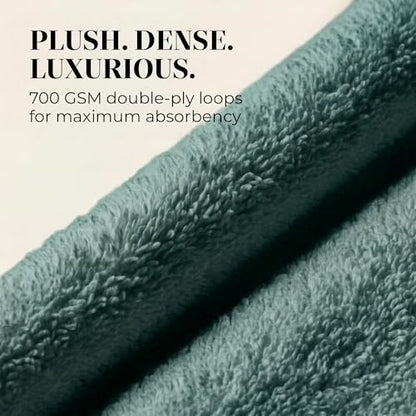 12 Pack Organic Cotton Washcloths, 700 GSM, 13x13in – Slate Gray | Plush face towels set, soft, absorbent, quick-drying wash cloths for showering, GOTS & Oeko-TEX, baby face cloths, 13x13 in - color: Slate Gray