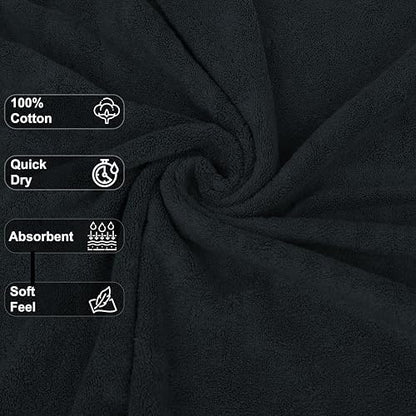 Wash Cloths Bulk Pack (13x13 Inches, 60 Pcs) Soft Ringspun Cotton Washcloths, Premium Highly Absorbent and Quick-Drying Face Towels Daily use for Showering, Gym, Spa, Hotel (60, Grey)