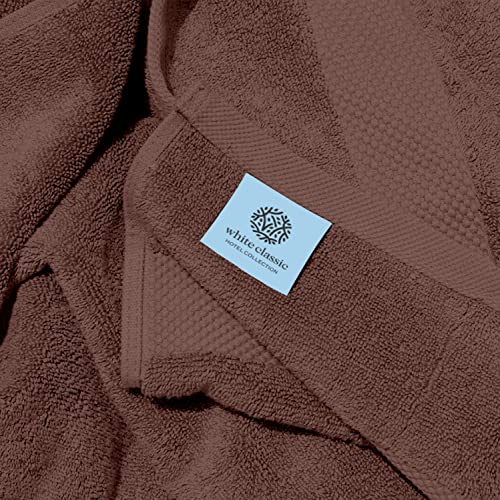 White Classic Luxury Soft Brown Bath Sheet Towels - 650 GSM Cotton Luxury Bath Towels Extra Large 35x70 / Highly Absorbent and Quick Dry/Hotel Collection Extra Large Bath Towels Oversized, 2 Pack - color: 20: Brown