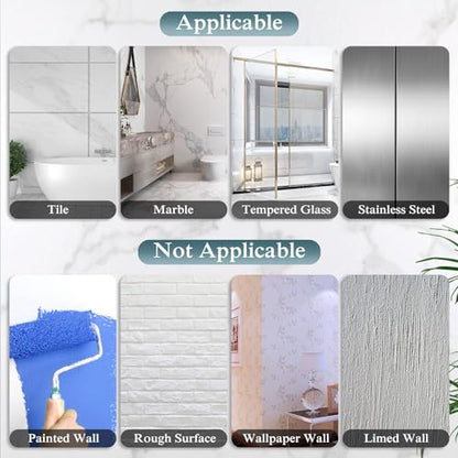 2 Pack Transparent Shower Caddy Adhesive for Replacement, No Drilling , Soap Holder, Bathroom Storage Shelves and Kitchen Racks - size: 2 Pack