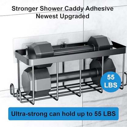 4 Pack Shower Caddy Adhesive Replacement, Waterproof Adhesive Strips for Shower Shelf, Strong Adhesive Flat Hooks for Bathroom Storage Shelves and Kitchen Racks No Drilling, Clear - color: Transparent-4 Pack