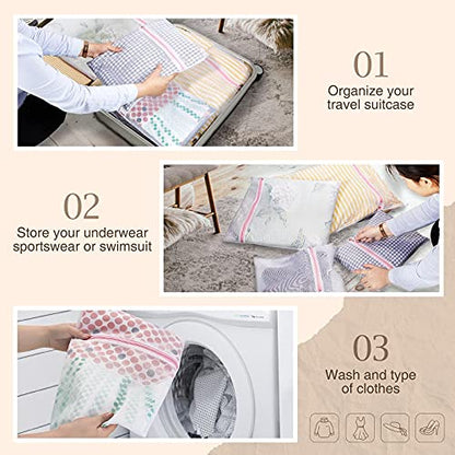 Greenstell Laundry Hamper with Wheels&Lid, 130L Large 3 Sections Clothes Hamper with 2 Types Removable Liner Bags, 5 Mesh Laundry Bags, Handwoven Divided Laundry Basket Black