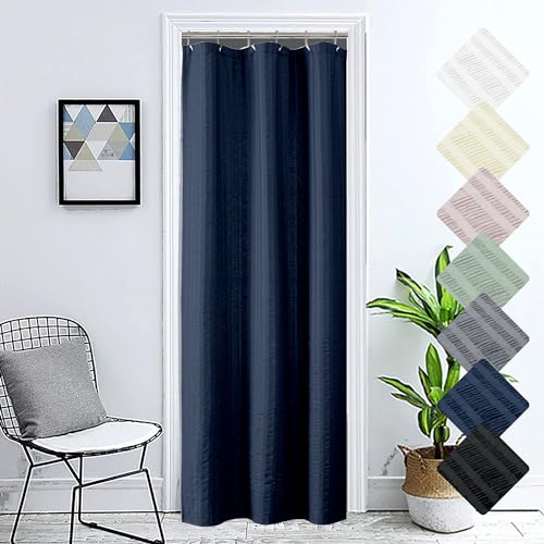 Aiyufeng Moga Navy Blue Shower Curtain, 3D Design Fabric Shower Curtains, Premium Spa Quality Modern Shower Curtains for Bathroom, 36"x72", Dark Blue - color: Navy Blue, size: 36"W x 72"L (Pack of 1)