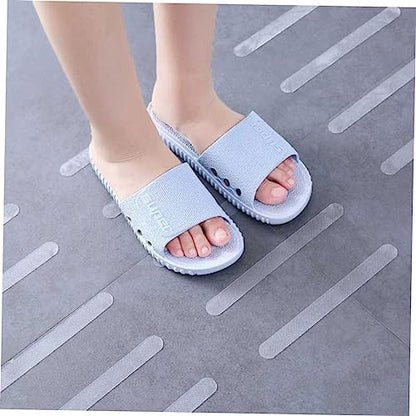 22Pcs Transparent Non Slip Bathtub Stickers Removable Skid Decals for Bathroom Safety Peva Strips for Slippery Surfaces Easy Application for Elderly