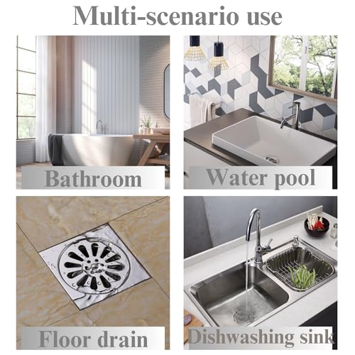 20 Pcs Disposable Shower Drain Hair Catcher Mesh Stickers | Bathroom Drain Trap Fine Mesh, Kitchen Drain Strainer, Fits Dishwasher, Fits Microwave, Freezer, Refrigerator