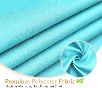 BH Home Shower Curtain Polyester Fabric Water Resistant Shower Curtain or Liner. Hotel Collection Quality. (Aqua) - color: Aqua