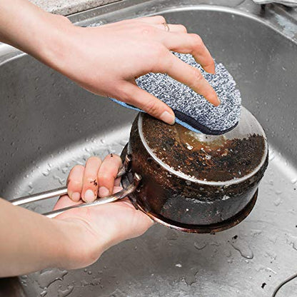 Multi-Purpose Sponges Kitchen By Scrub-it - Non-Scratch Microfiber sponges for Cleaning, Along with Heavy Duty Scrubbing Power - Reusable Dish Sponge for Dishes, Pots and Pans (6 Pack, Small) - size: Small (Pack of 6)