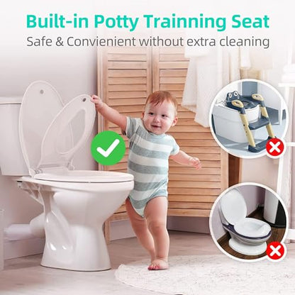 Elongated Toilet Seat Adult/Child,Built-In Potty Training Seat, Soft Quiet Close Non-Slip Seat, Easy to Install & Clean,Magnetic Kids Seat and Cover for Elongated Oval Toilets,White - color: White, size: Elongated 18.5inch with Baby Seat