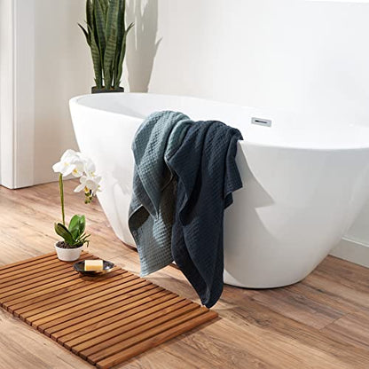 UCHINO Waffle Twist Cotton Bath Towel Absorbent Quick Dry 30x60 Ebony 1 Pc - color: Ebony, size: Bath Towel