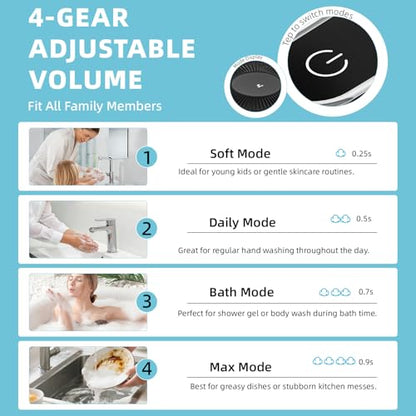 Touchless Automatic Foaming Soap Dispenser for Bathroom | Rechargeable, 13.5oz Large Capacity, Fast Sensor, 4 Adjustable Liquid Levels, Waterproof, Clog-Free Pump - color: St-03 Foam Silver, style: Foam