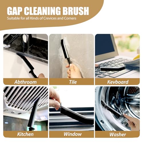 8Pcs Crevice Cleaning Brushes for Household Use, Grout Cleaner Brush, Hard Bristle Gap Cleaning Tool, Suitable for Kitchen, Bathroom and Other Areas Usually Difficult to Reach