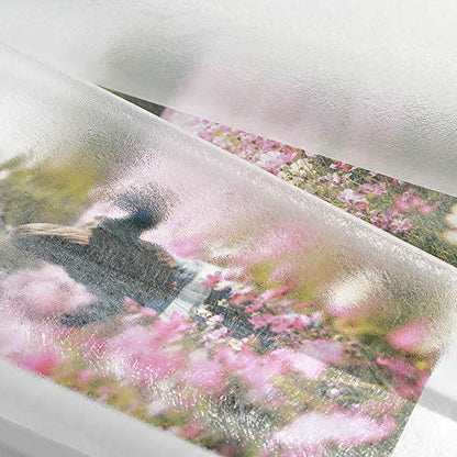 AooHome Shower Stall Curtain Liner for Small Size 36x72 Inch, 8G Eva Half Shower Curtain Frosted Pattern Narrow Standing Single Water Repellent Shower Liner, Semi Transparent - color: Pure Translucent, size: 36"W x 72"L (Pack of 1)