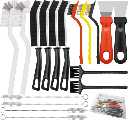 18PCS Crevice Cleaning Brush Hard Bristle Scrub Brushes for Gaps with Box | Cleaning Brush Grout Brush Deep Cleaning Tile Lines, Window Groove, Sliding Door, Shutter, Sink, Stove, Corner, Bottle